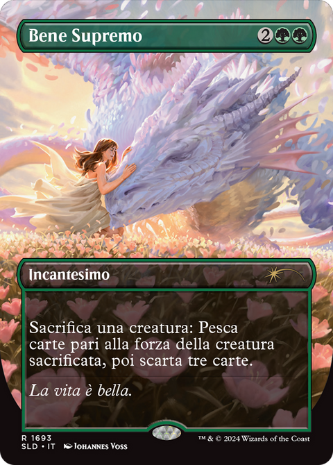 Greater Good (Italian) - "Bene Supremo" (SLD-1693) - Secret Lair Drop (Borderless) Foil