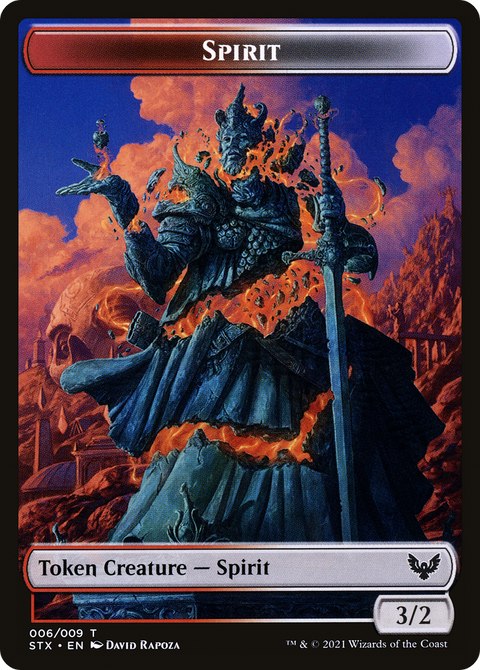 Spirit Token (STX-006) - Strixhaven: School of Mages Tokens Foil
