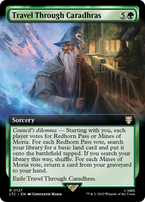 Travel Through Caradhras (Extended Art) (LTC-127) - Tales of Middle-earth Commander: (Extended Art) Foil