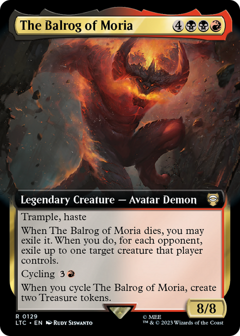 The Balrog of Moria (Extended Art) (LTC-129) - Tales of Middle-earth Commander: (Extended Art)