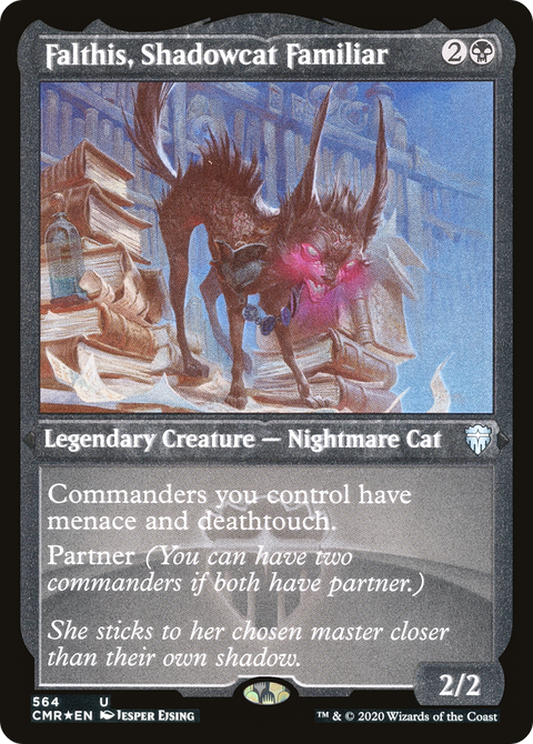Falthis, Shadowcat Familiar (Foil Etched) (CMR-564) - Commander Legends Etched Foil