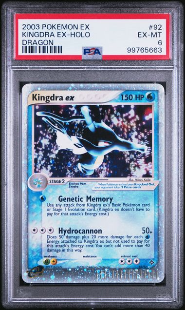 PSA 6 2003 POKEMON EX DRAGON #92 KINGDRA EX-HOLO DRAGON