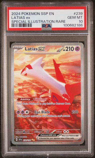 PSA 10 2024 POKEMON SSP EN-SURGING SPARKS #239 LATIAS ex SPECIAL ILLUSTRATION RARE