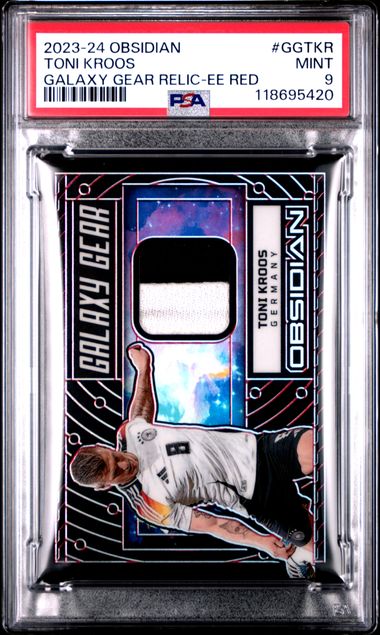 2023 PANINI OBSIDIAN GALAXY GEAR RELICS #GGTKR TONI KROOS GALAXY GEAR RELIC-EE RED PSA 9