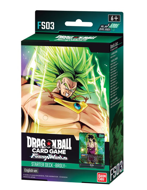 Dragon Ball Super Card Game Fusion World Starter Deck Display Broly [FS03]