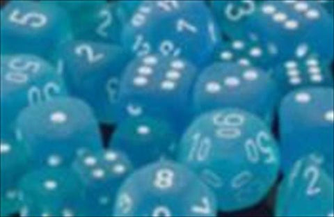 Chessex Frosted Caribbean Blue 7 Piece Dice Set