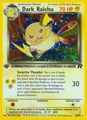 Dark Raichu [1st Edition] #83 Pokemon Team Rocket