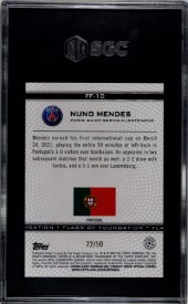 SGC 10 Nuno Mendes #FF-10 Flags Of Foundation Gold