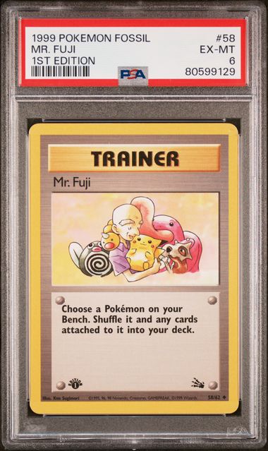 PSA 6 MR. FUJI #58 1999 POKEMON FOSSIL