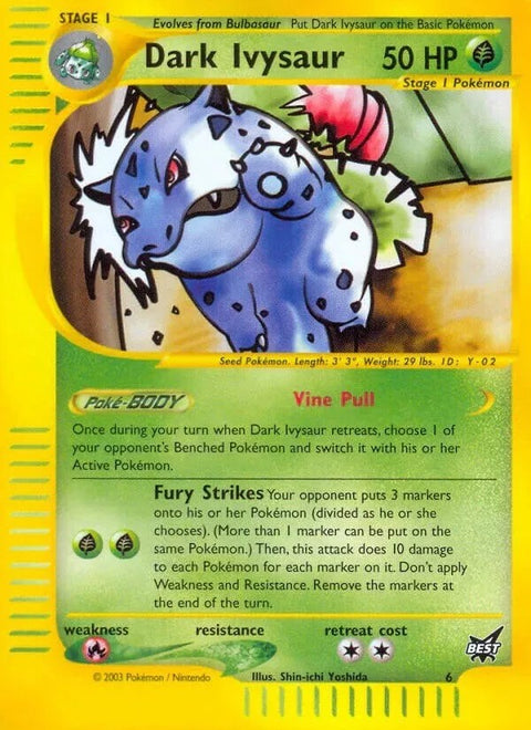 Dark Ivysaur #6 Pokemon Best of Game Non-Holo