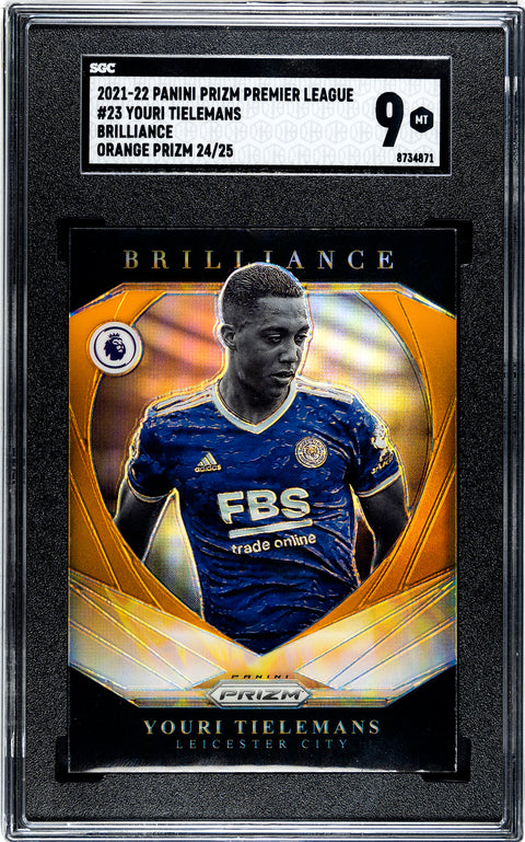 SGC 9 - 2021/22 Panini Prizm PL Youri Tielmans Brilliance Orange Prizm 24/25