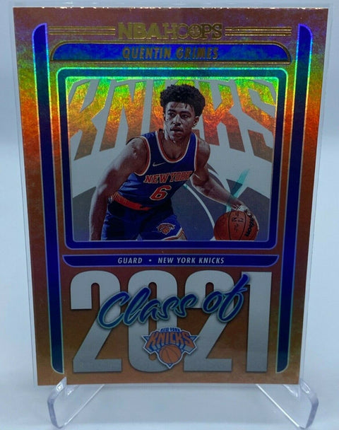 2021-22 NBA Hoops Quentin Grimes Class of 2021 Holo NY Knicks Panini