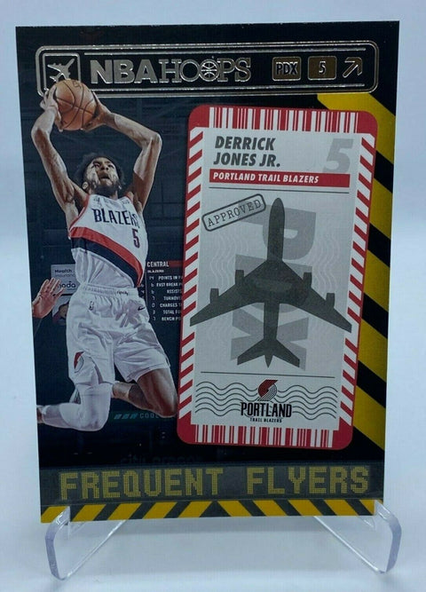 2021-22 Panini NBA Hoops Derrick Jones Jr Frequent Flyers #12 Portland