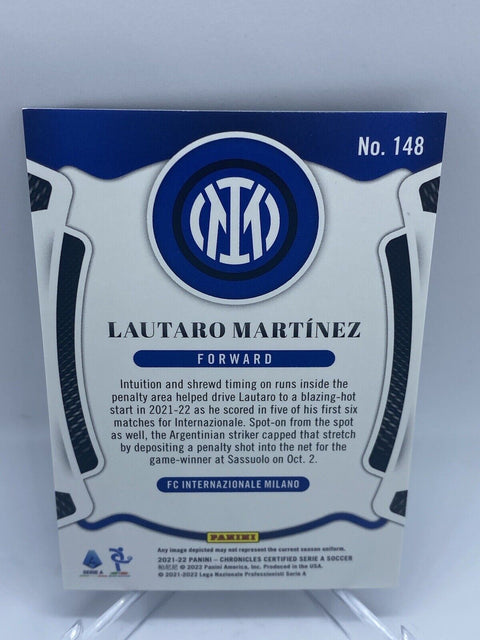 2021-22 Chronicles Serie A LAUTARO MARTINEZ Certified Cracked Ice /23