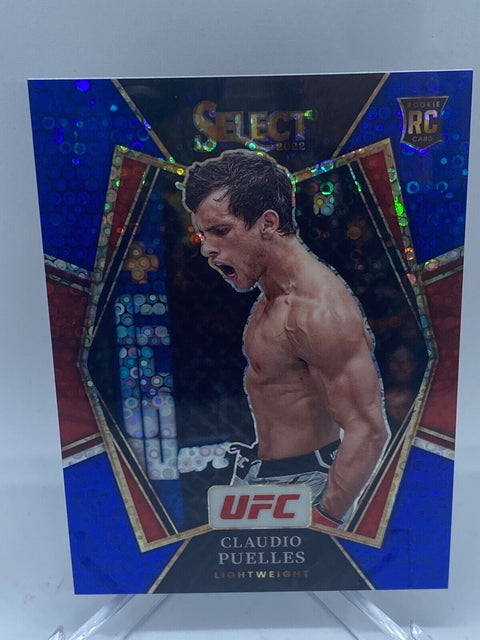 2022 panini ufc select claudio puelles rc blue disco /49