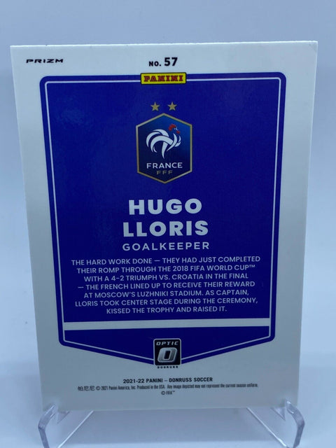 2021-22 Donruss Optic Soccer #57 Hugo Lloris Red Velocity Prizm France GK Holo