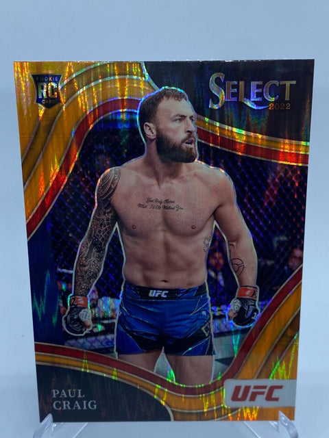 2022 Panini Select UFC Paul Craig Octagonside Orange Flash Prizm Rookie RC #224