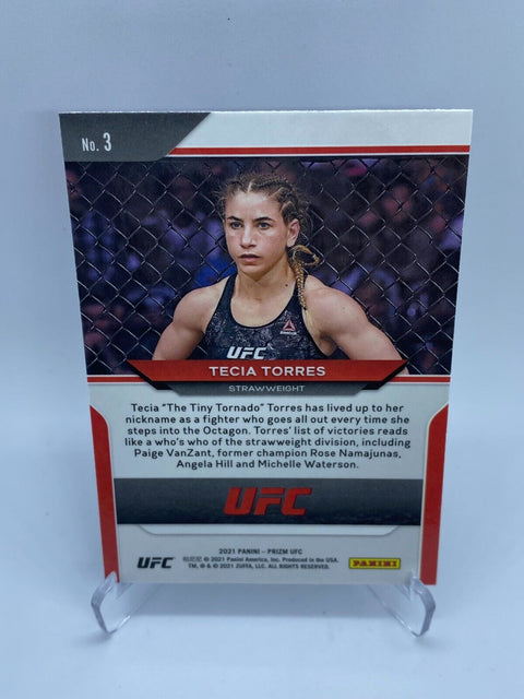 2021 Panini Prizm UFC Tecia Torres Card #3 STRAWWEIGHT BASE CARD