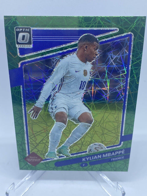 2021-22 Panini Donruss Kylian Mbappe Optic Green Velocity