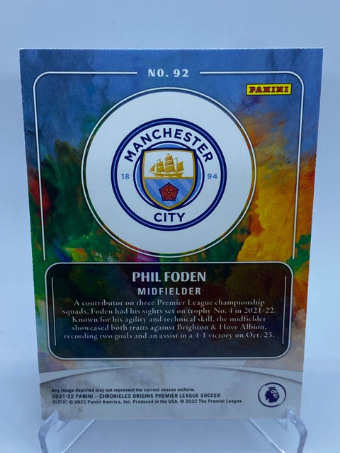 2021-22 Chronicles EPL PHIL FODEN Origins Bronze #92