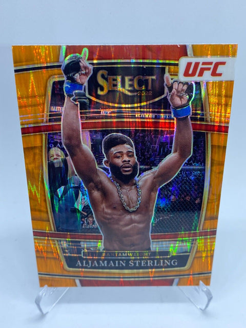 ALJAMAIN STERLING #57 2022 PANINI SELECT UFC ORANGE FLASH PARALLEL