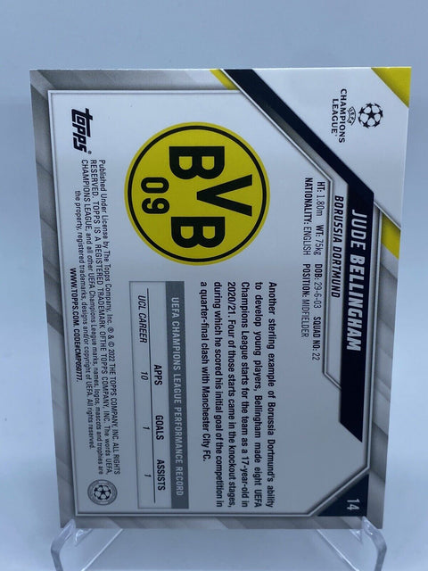 2021-22 Topps UEFA Champions League Jade Edition Bellingham Borussia Dortmund