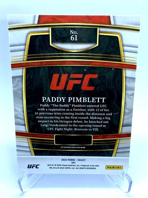 2022 UFC RETAIL BLUE SELECT CONCOURSE PADDY PIMBLETT RC #61 LIGHTWEIGHT