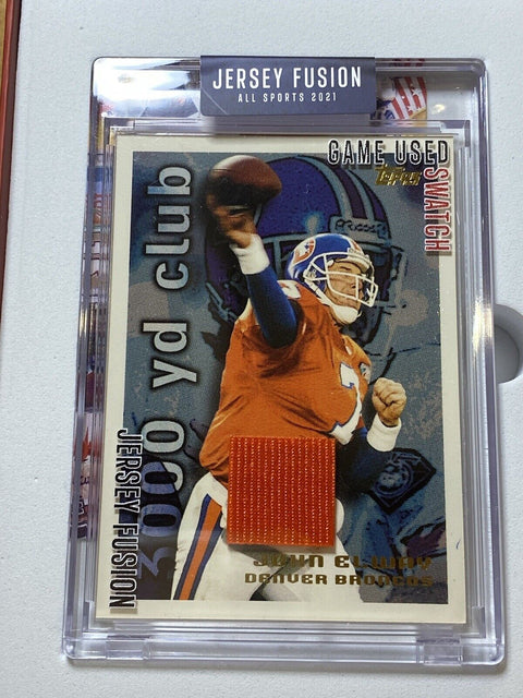 2021 JERSEY FUSION JOHN ELWAY 1992 DENVER BRONCOS GAME USED SWATCH