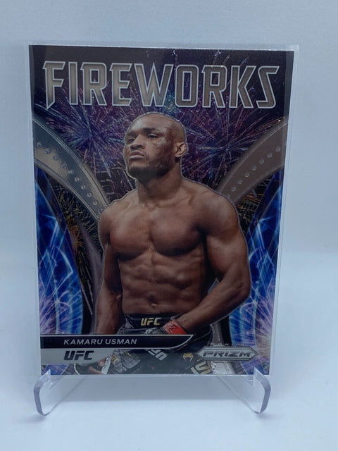 2022 Prizm KAMARU USMAN Fireworks Base #11