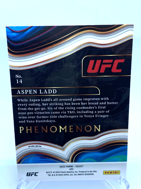 ASPEN LADD 2022 PANINI SELECT UFC Phenomenon SILVER FLASH PRIZM #14