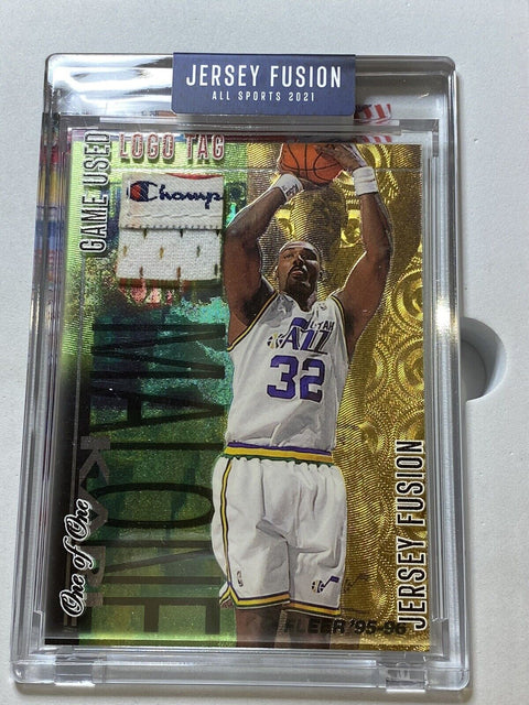 2021 Jersey Fusion Karl Malone Game Used Plate Fusion 1/1 One of One