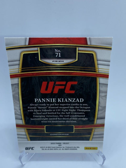 2022 pannie kianzad ufc panini select concourse prizm blue silver refractor