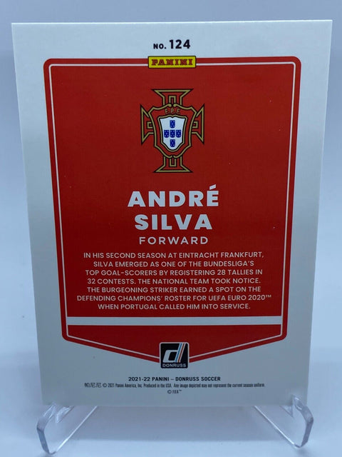 2021-22 Donruss Road to Qatar ANDRE SILVA Optic Orange Laser Holo #124 PORTUGAL