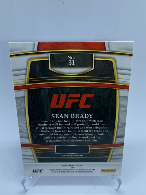 2022 Panini UFC Select Sean Brady Base RC Concourse #31 Retail Blue