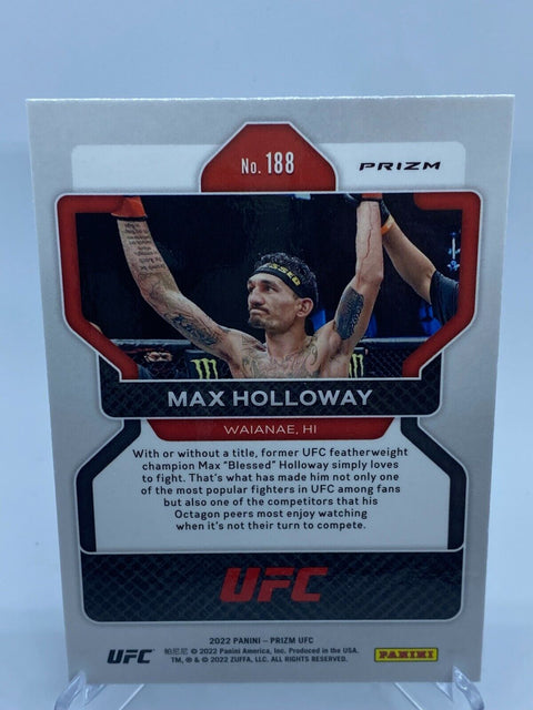 2022 UFC Prizm Max Holloway Featherweight Green #188 Parallel