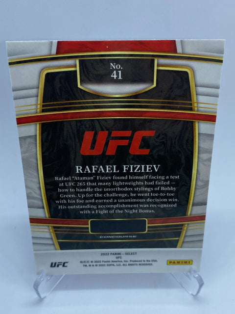 2022 Select UFC RAFAEL FIZIEV #41 CONCOURSE Retail BLUE Rookie RC Lightweight