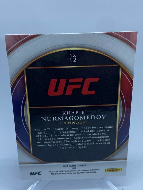 2022 Select KHABIB NURMAGOMEDOV Select Numbers Base #12