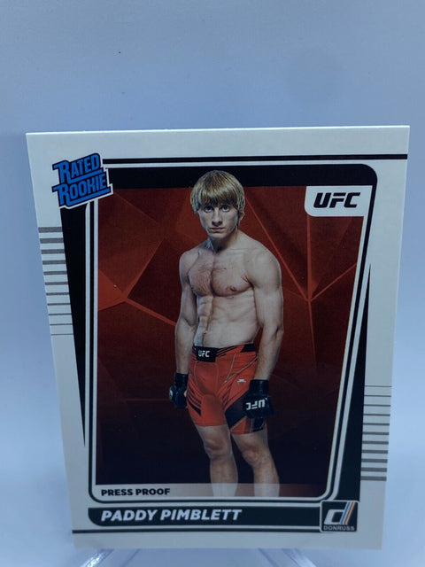 2022 Donruss UFC Paddy Pimblett #207 Rated Rookie Press Proof Lightweight RC