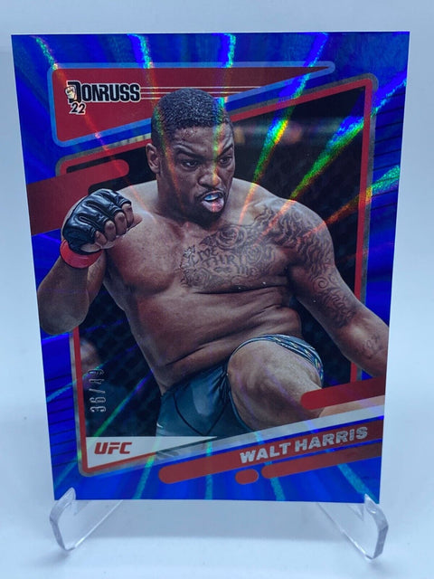 2022 DONRUSS UFC Blue Holo Laser /49 #187 WALT HARRIS