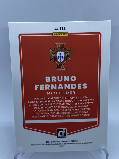 2021-22 donruss Green Laser Bruno Fernandes