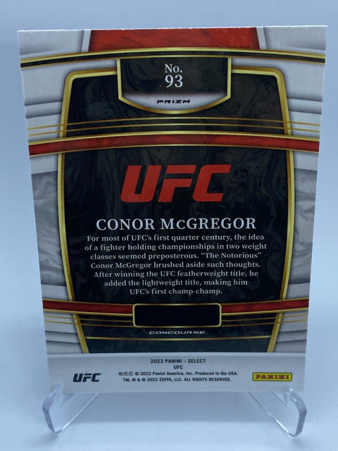 2022 UFC Select CONOR MCGREGOR Concourse Silver Prizm #93