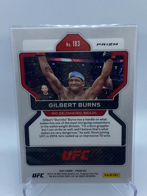 UFC PRIZM 2022 GILBERT BURNS GREEN PRIZM #183