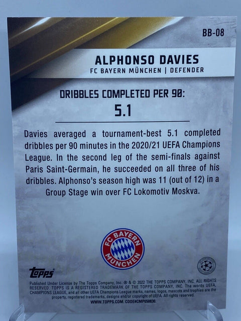 2022 Topps UEFA Soccer Best of the Best Alphonso Davies Bayern Silver