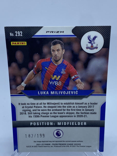 2021-22 Prizm Premier League Red Prizm Luka Milivojevic #028/199