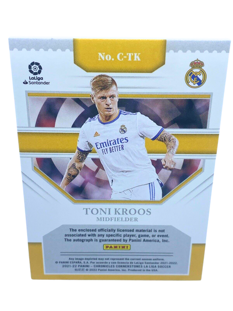 2021-22 Panini Chronicles Toni Kroos #C-TK Cornerstones Quad Jersey AUTO 16/289