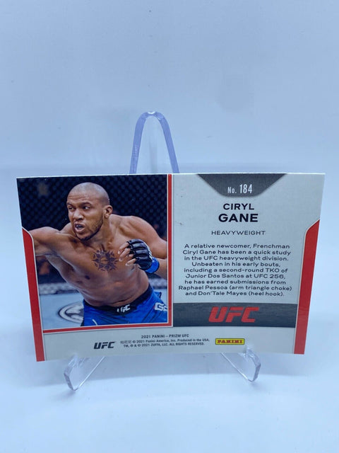 2021 UFC Panini Prizm Base Ciryl Gane RC Heavyweight Rookie #184 MMA