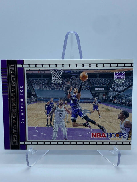 2021-22 Hoops Lights Camera Action #30 De'Aaron Fox NBA Basketball Card