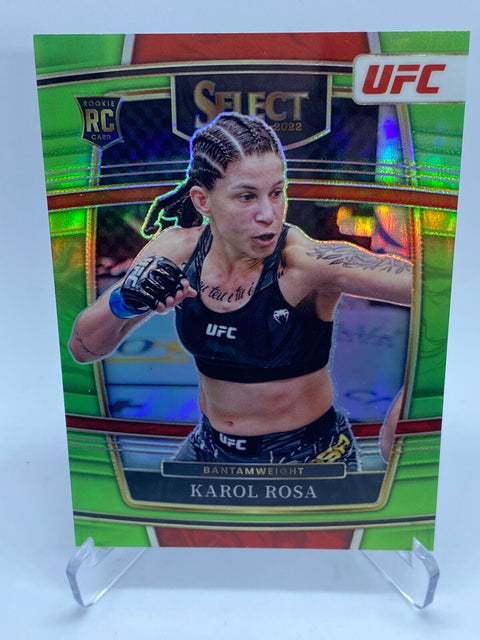 2022 KAROL ROSA PANINI SELECT UFC #3 Rookie RC NEON GREEN #/49