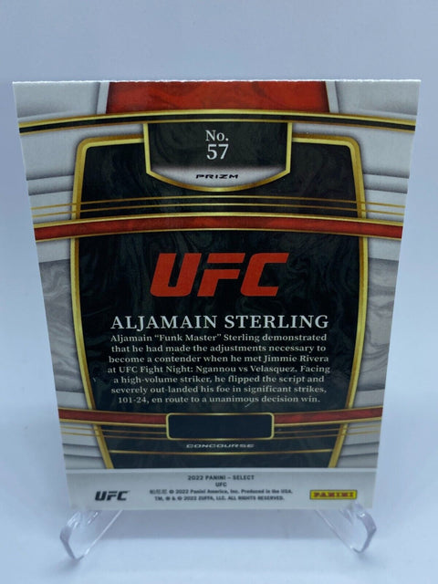 ALJAMAIN STERLING #57 2022 PANINI SELECT UFC ORANGE FLASH PARALLEL