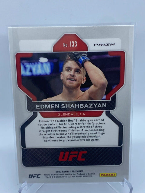 2022 Panini Prizm UFC Green Prizm Edmen Shahbazyan #133